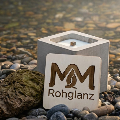 XXL Outdoor Kerze mit Holzdeckel und Wunschgravur